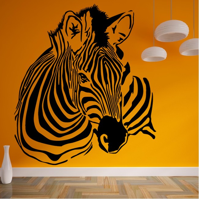 Autocolantes decorativos personalizáveis Linda zebra para criança